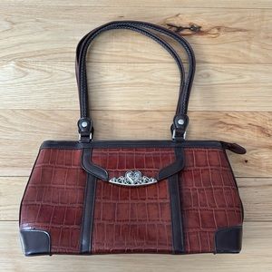 Two-tone Brown Shoulder Bag